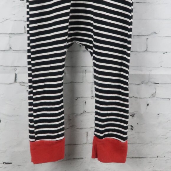 H+C BLACK WHITE STRIPE ORANGE & YELLOW COLORBLOCK ONE PIECE JUMPSUIT SIZE 3T - Picture 4 of 5